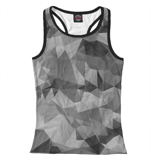 Женская майка-борцовка с изображением Камуфляж цвета Белый