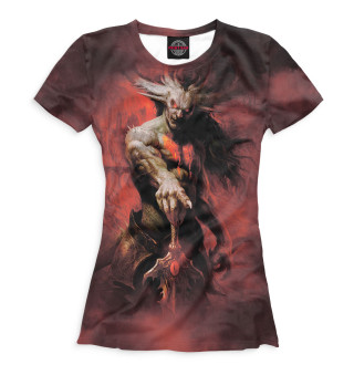 Женская футболка Демон