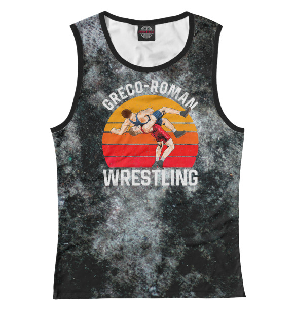 Женская майка с притом Greco Roman Wrestling цвета Белый Женская майка с изображением Greco Roman Wrestling цвета Белый