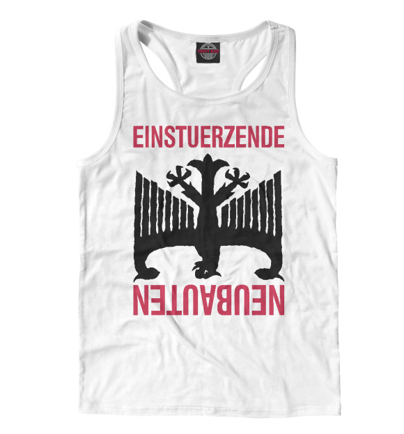 Мужская майка-борцовка с изображением Einsturzende Neubauten цвета Белый