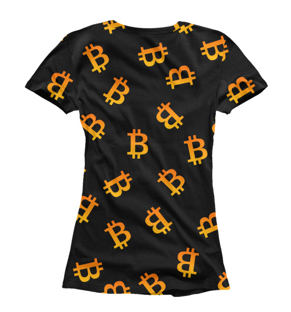Футболка для девочек с изображением Bitcoin цвета Белый