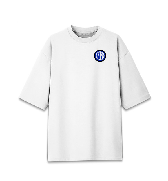 Мужская футболка оверсайз с изображением Inter цвета Белый