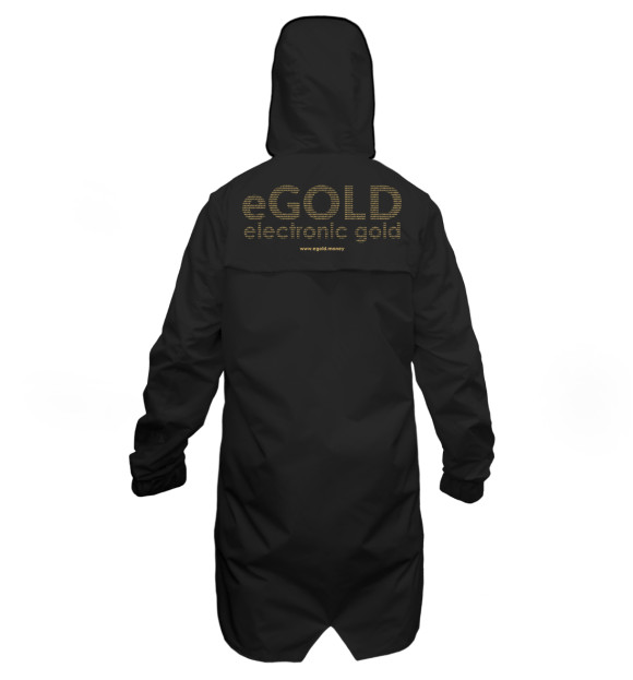 Дождевик с изображением Gold stablecoin eGOLD цвета Белый
