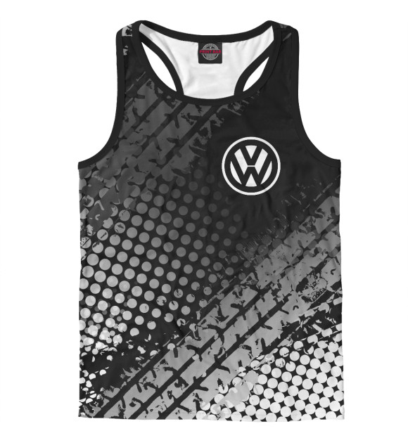 Мужская майка-борцовка с изображением Volkswagen цвета Белый