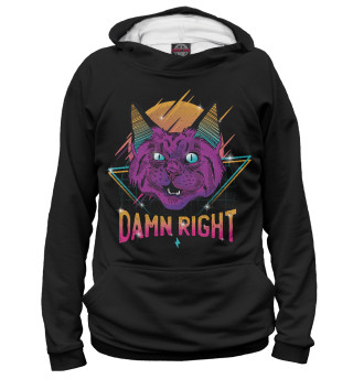 Мужское худи Neon party cat