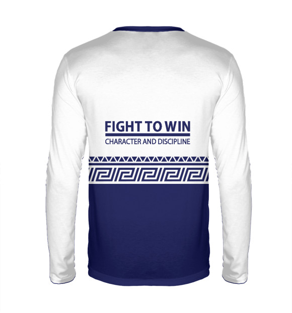 Мужской лонгслив с изображением Вольная борьба - fight to win цвета Белый