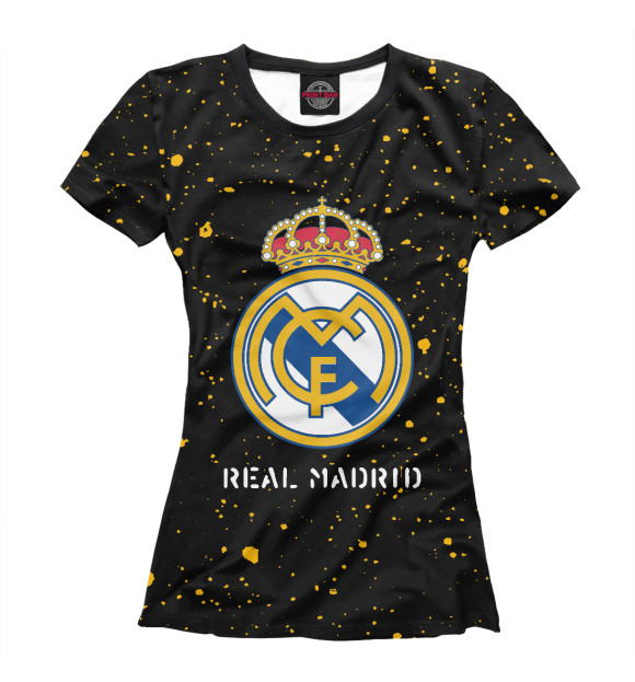 Футболка для девочек с изображением Реал Мадрид | Real Madrid цвета Белый