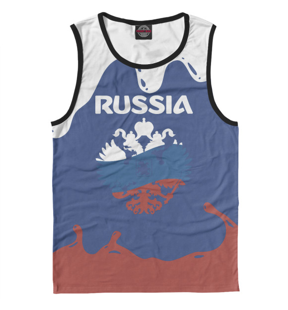 Майка для мальчика с изображением RUSSIA цвета Белый