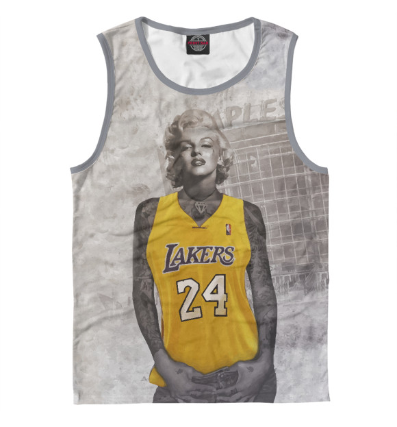 Майка для мальчика с изображением Lakers 24 Marilyn цвета Белый