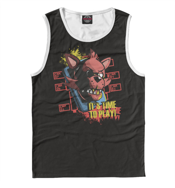 Майка для мальчика с притом Time to play цвета Белый Майка для мальчика с изображением Time to play цвета Белый