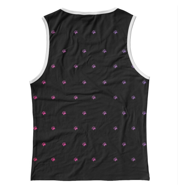 Женская майка с изображением Много лапок цвета Белый