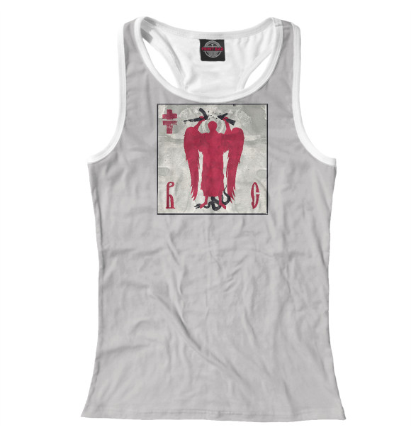 Женская майка-борцовка с изображением Воины света цвета Белый