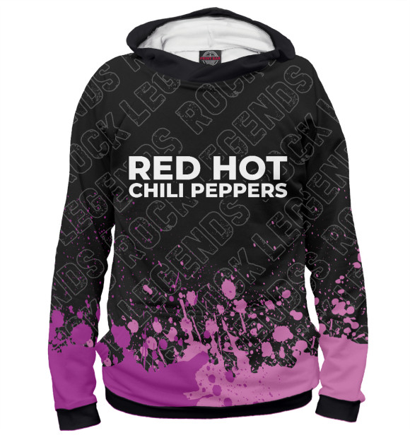 Худи для мальчика с изображением Red Hot Chili Peppers Rock Legends цвета Белый