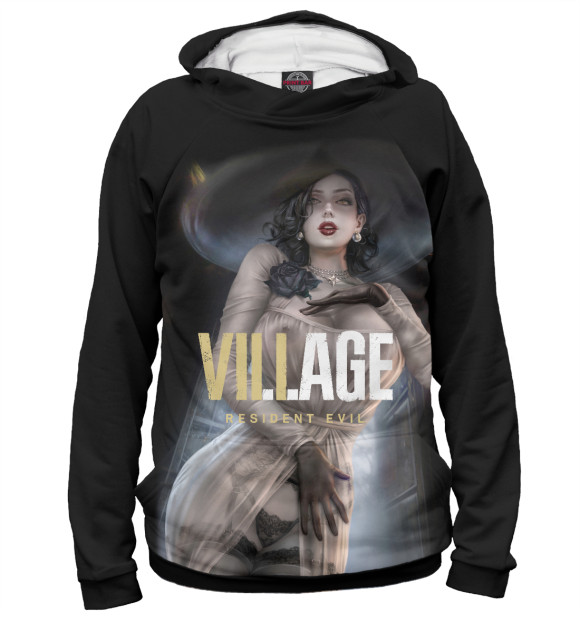 Женское худи с изображением Lady Alcina Dimitrescu цвета Белый