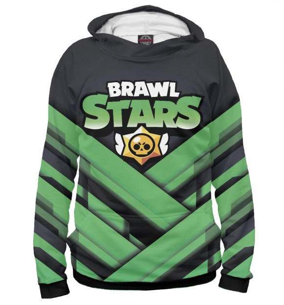 Мужское худи с изображением Brawl Stars цвета Белый