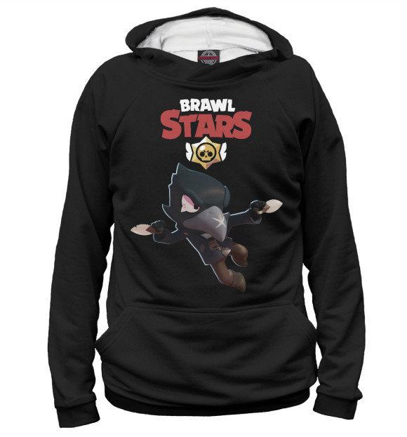 Женское худи с изображением Brawl Stars Crow цвета Белый