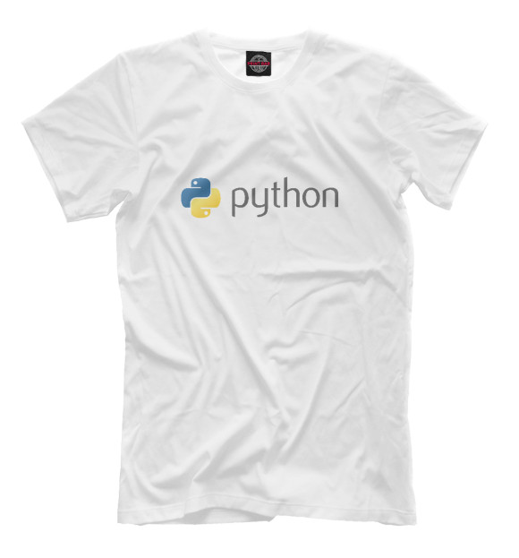 Футболка для мальчиков с изображением Python Logo цвета Белый