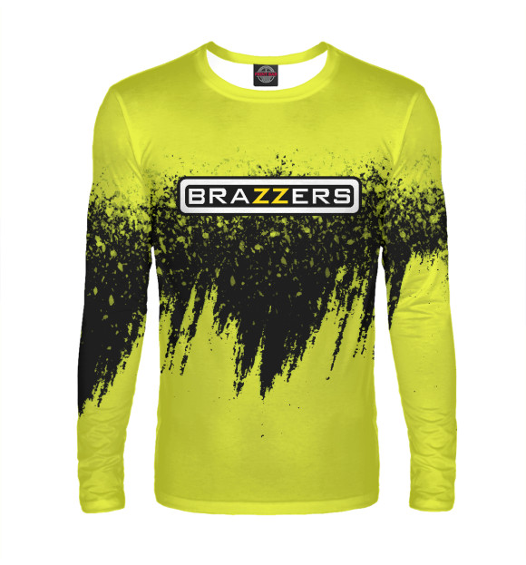 Мужской лонгслив с изображением Brazzers | Браззерс цвета Белый