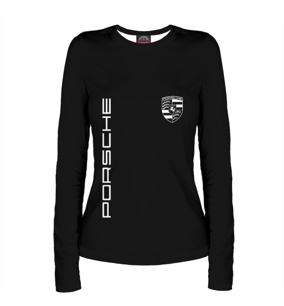Женский лонгслив с изображением Porsche цвета Белый