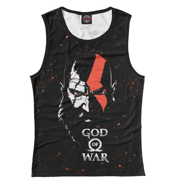 Майка для девочки с изображением God of War цвета Белый