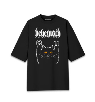 Женская футболка оверсайз Behemoth Rock Cat