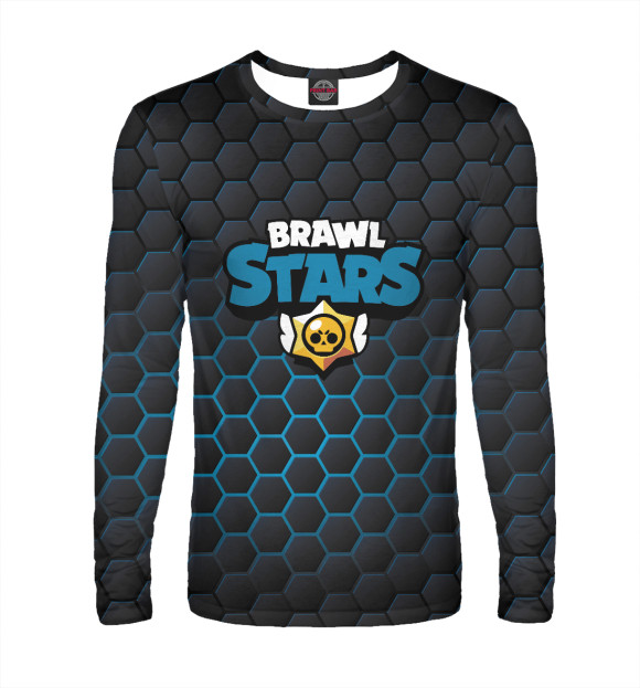 Мужской лонгслив с изображением Brawl Stars цвета Белый