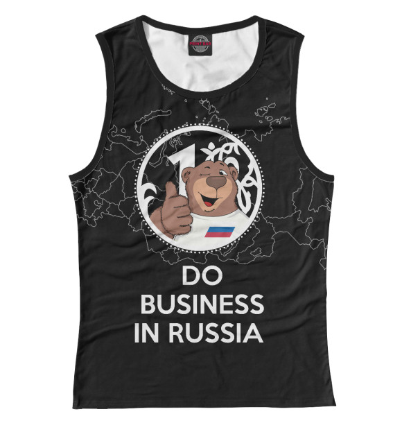 Майка для девочки с изображением Do business in Russia цвета Белый