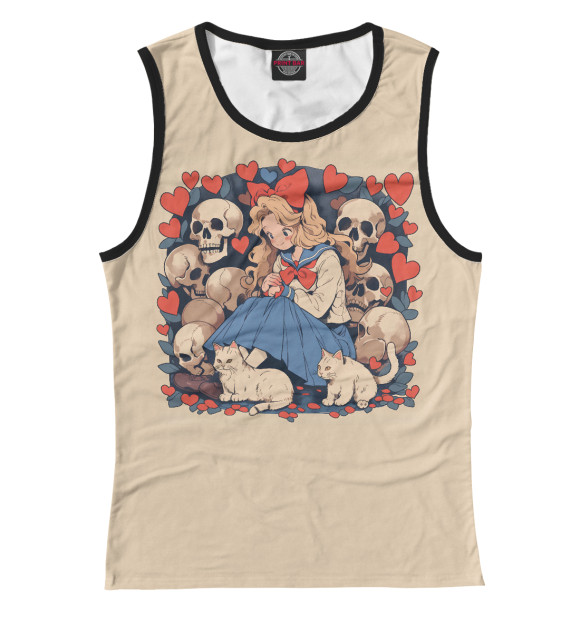 Майка для девочки с изображением Ретро аниме цвета Белый