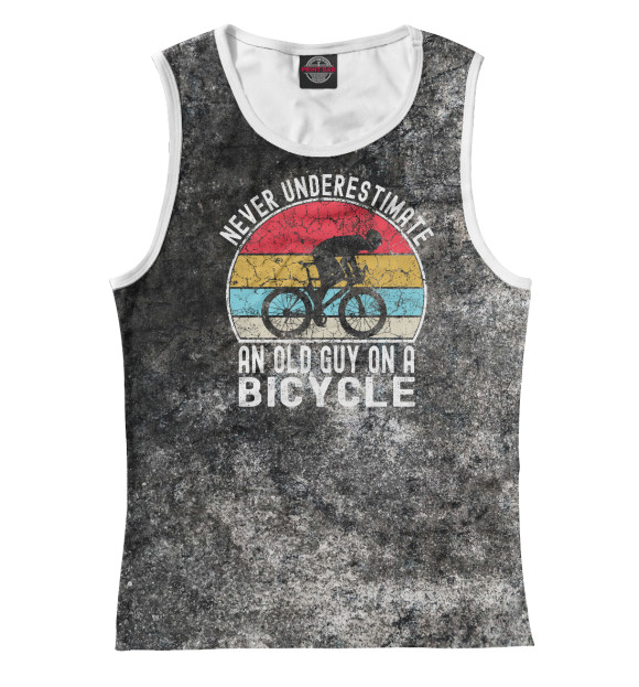 Майка для девочки с изображением Never Underestimate An Old цвета Белый