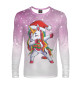 Мужской лонгслив Xmas Unicorn Dabbing