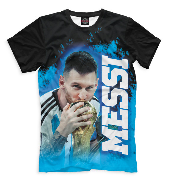 Футболка для мальчиков с изображением Лионель Месси цвета Белый