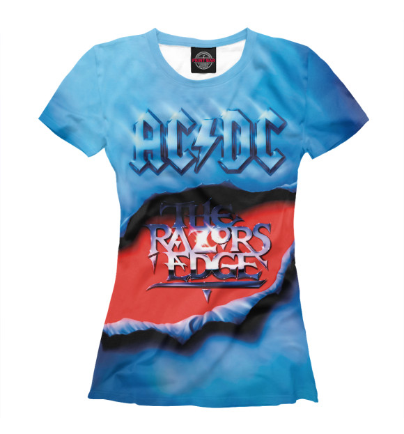 Футболка для девочек с изображением AC/DC цвета Белый