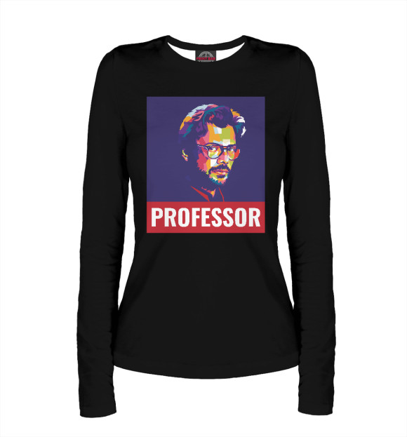 Женский лонгслив с изображением Профессор цвета Белый