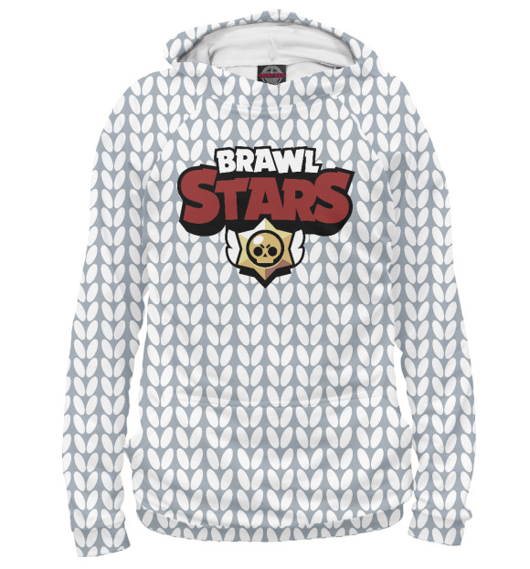 Женское худи с изображением Brawl Stars цвета Белый