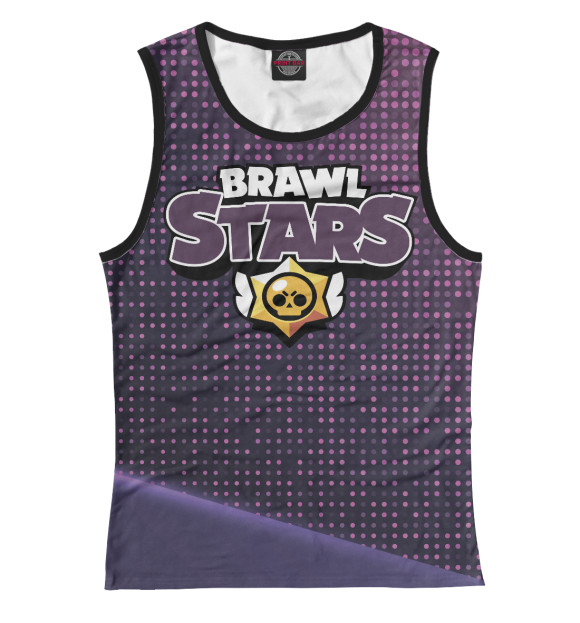Женская майка с изображением Brawl Stars цвета Белый