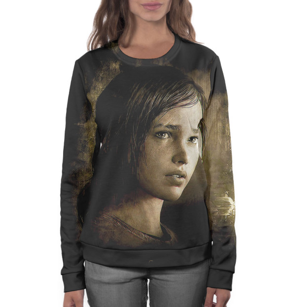 Женский свитшот с изображением Маленькая Элли цвета Белый