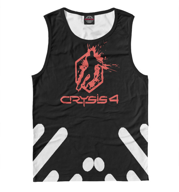 Майка для мальчика с притом Crysis цвета Белый Майка для мальчика с изображением Crysis цвета Белый
