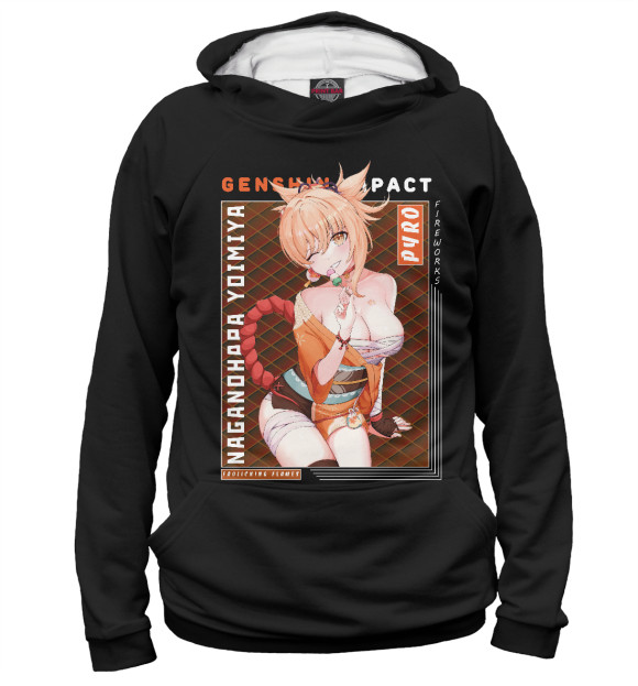 Женское худи с изображением Ёимия, Genshin Impact цвета Белый