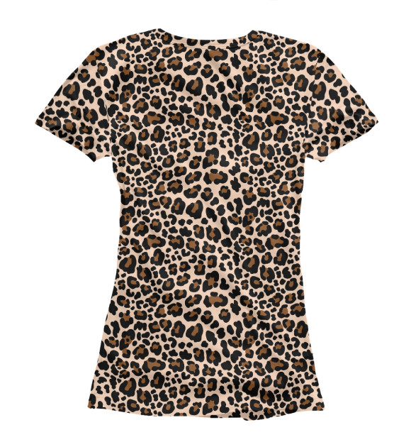 Женская футболка с изображением Шкура леопарда цвета Белый