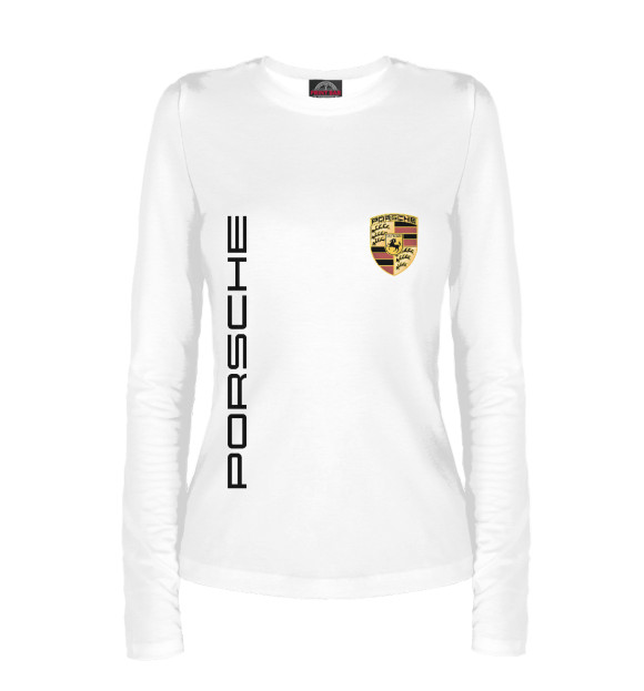 Женский лонгслив с изображением Porsche цвета Белый