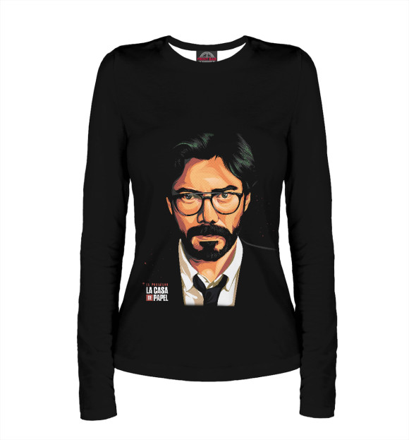 Женский лонгслив с изображением Профессор цвета Белый