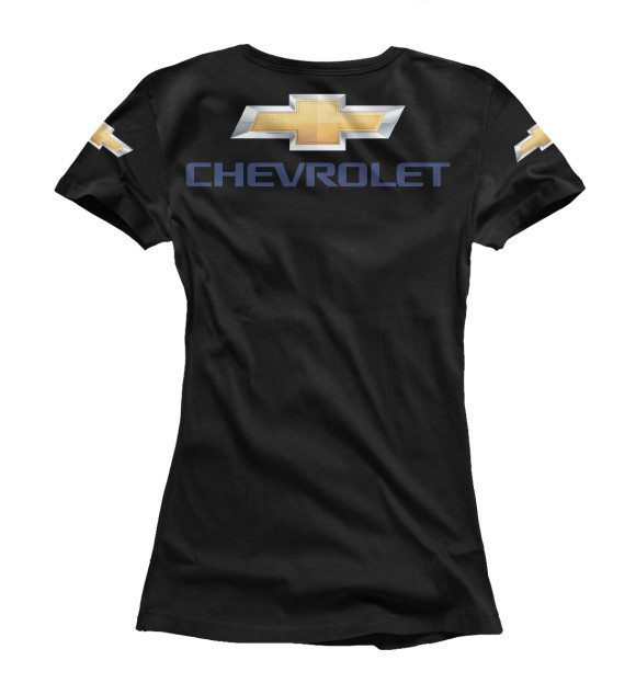 Футболка для девочек с изображением Chevrolet цвета Белый