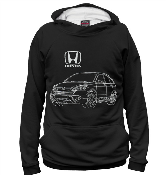 Женское худи с изображением Honda / Хонда цвета Белый