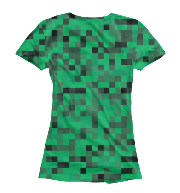 Футболка для девочек с изображением Minecraft Creeper цвета Белый