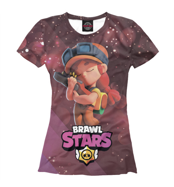 Женская футболка с изображением Jessie brawl stars цвета Белый