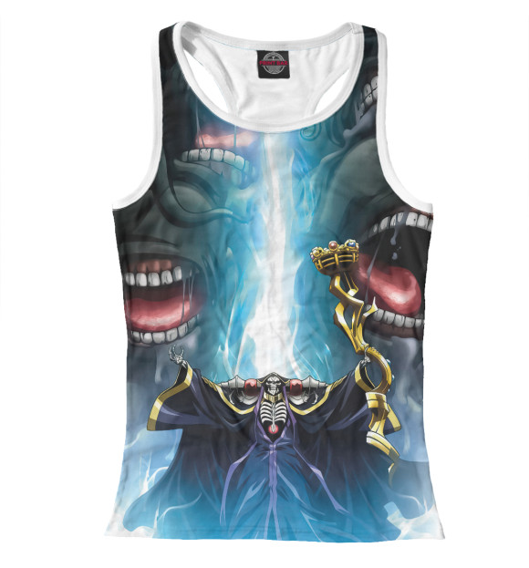 Женская майка-борцовка с изображением Overlord цвета Белый