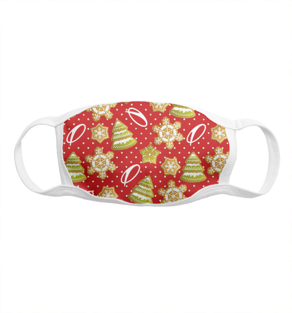 Маска тканевая с изображением ASOT Christmas Mod Red цвета Белый