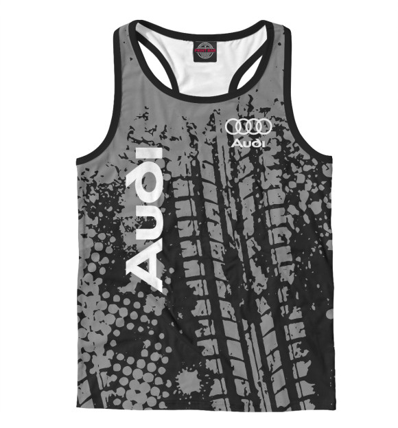 Мужская майка-борцовка с изображением Audi цвета Белый