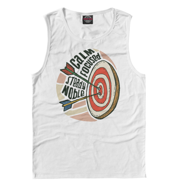 Мужская майка с изображением Мишень цвета Белый