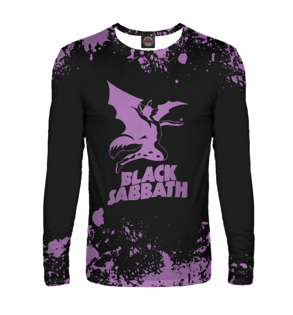 Мужской лонгслив с изображением Black Sabbath цвета Белый